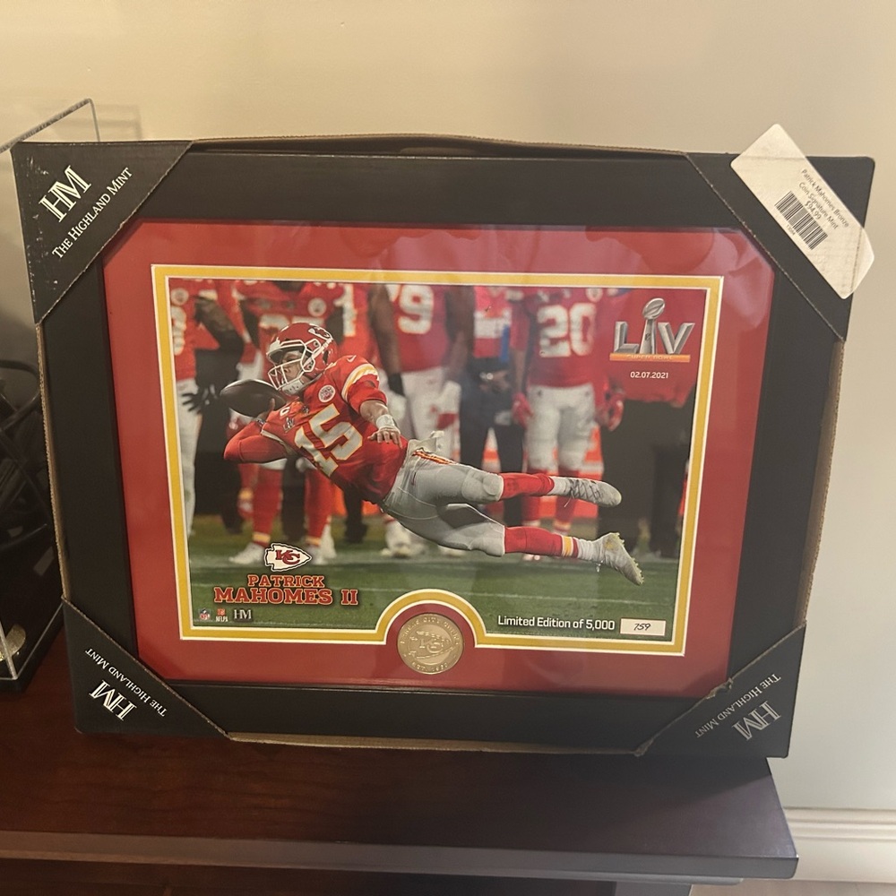NFL Patrick Mahomes III Framed Photo - Black and Red